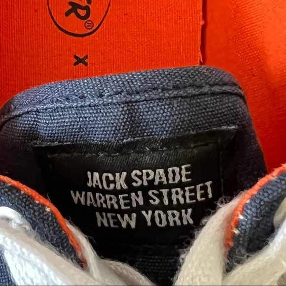 Sperry Topsider X Jack Spade New York Collab Navy Blue Orange Mens Size 9M. - Picture 4 of 10